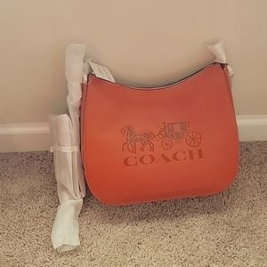 NWT Dark Orange Coach Hobo Bag